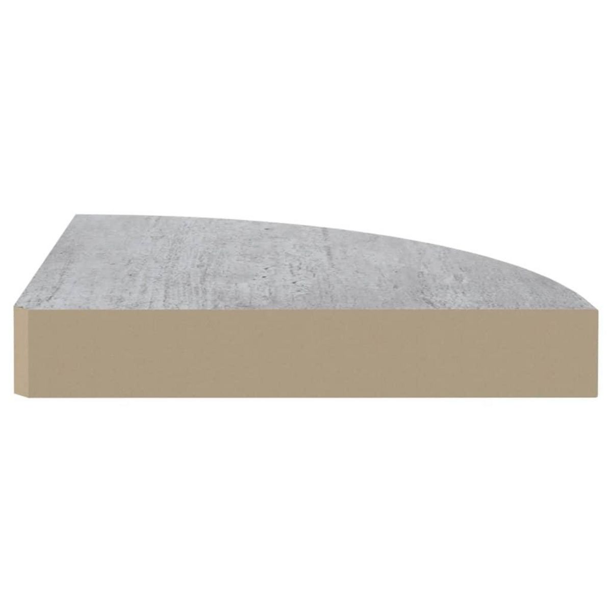 VIDAXL Etagere d'angle murale Gris beton 25x25x3,8 cm MDF