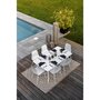 Voir la diapositive 2 : JARDILINE Salon de jardin - 6 places - Aluminium/Résine - Blanc - CORFOU