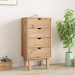 VIDAXL Commode OTTA 45x39x90 cm bois de pin massif