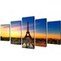 VIDAXL Set de toiles murales imprimees Tour Eiffel 100 x 50 cm