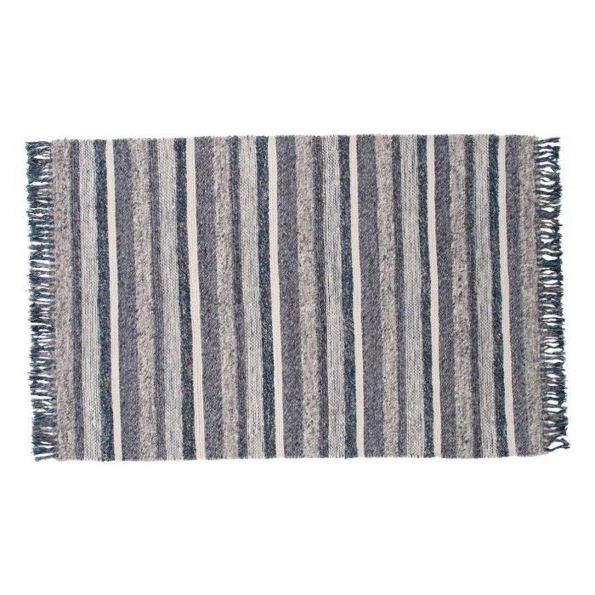 Paris Prix Tapis Déco en Laine  Agra  200x300cm Bleu