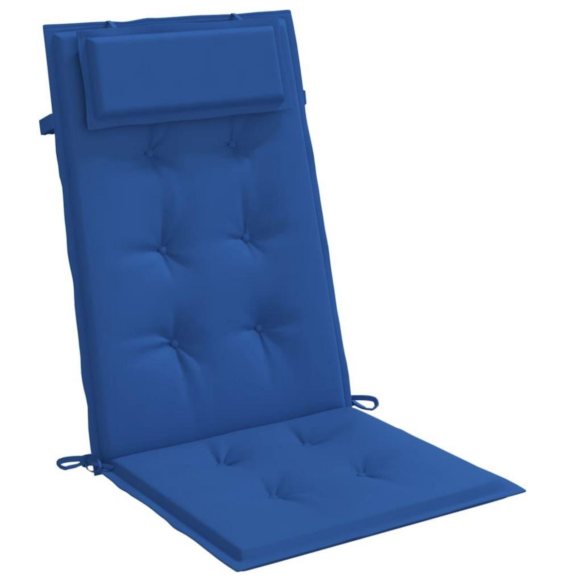 VIDAXL Coussins de chaise a dossier haut lot de 4 bleu royal