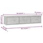 Voir la diapositive 6 : VIDAXL Etagere murale avec tiroirs Gris beton bois d'ingenierie