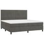 Voir la diapositive 3 : VIDAXL Sommier a lattes de lit et matelas Gris fonce 200x200cm Velours