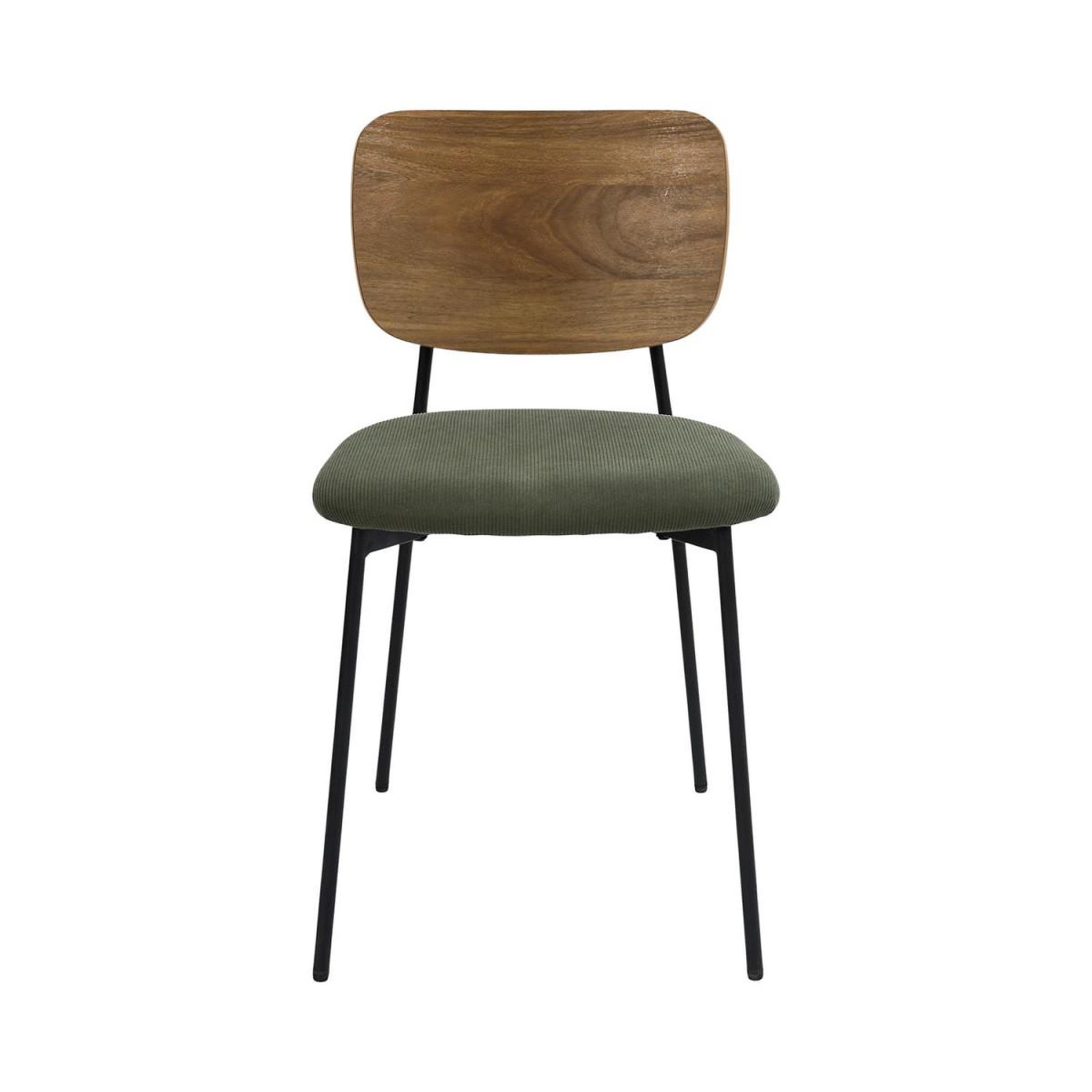Voir la diapositive 3 : The Home Deco Factory Lot de 4 chaises côtelées bois  jules  77cm vert