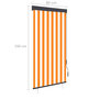Voir la diapositive 6 : VIDAXL Store roulant d'exterieur 80x250 cm Blanc et orange