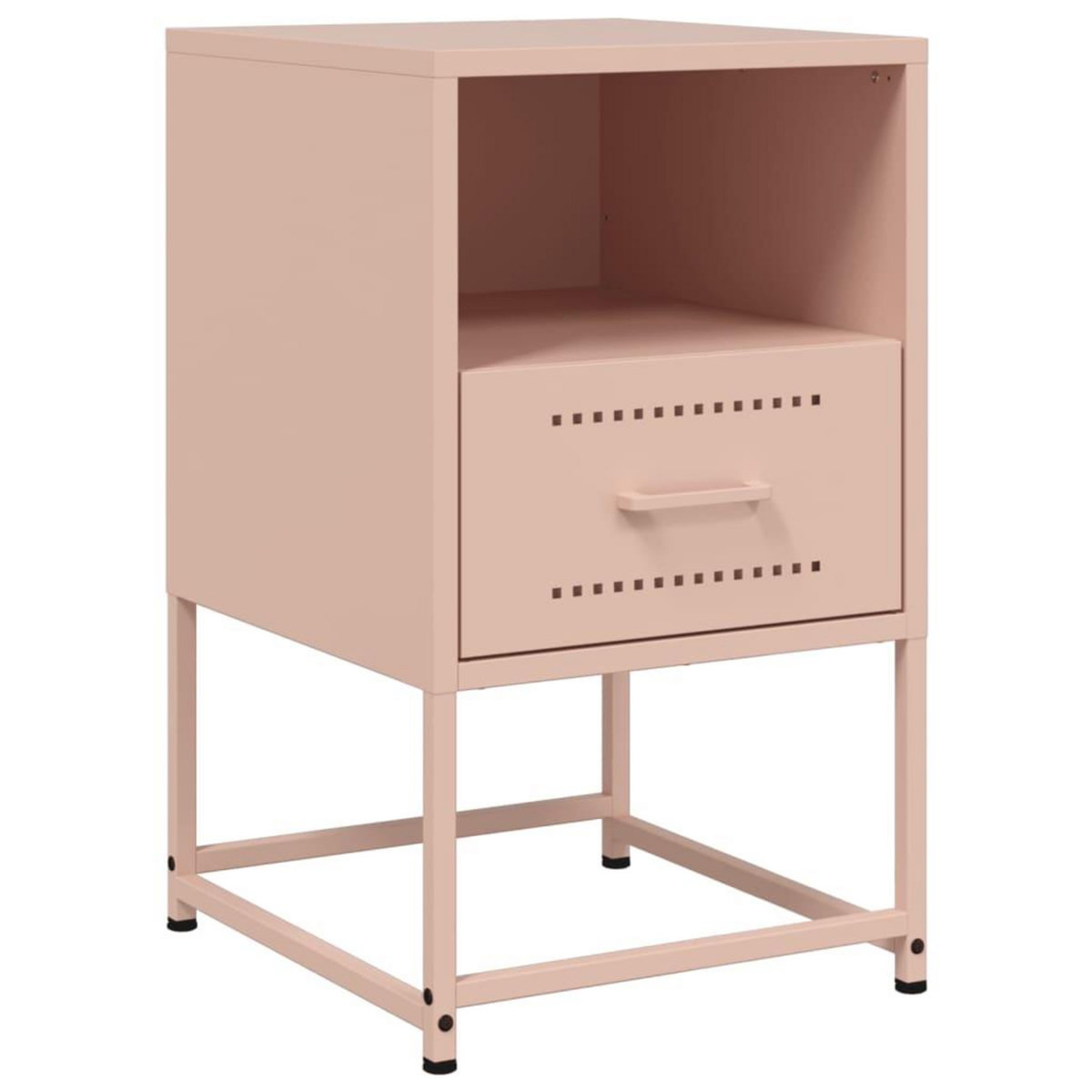 VIDAXL Tables de chevet 2 pcs rose 36x39x60,5 cm acier