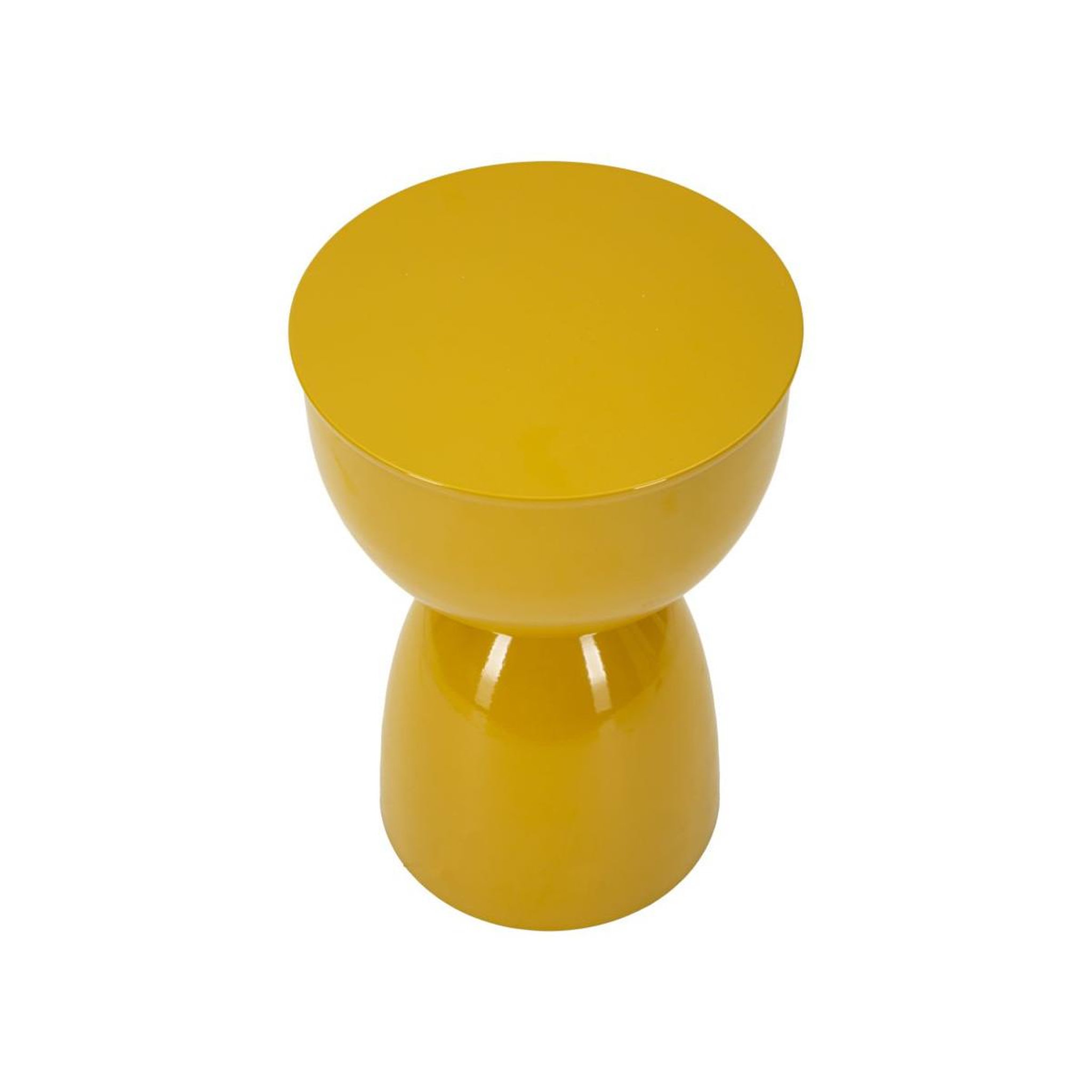 Voir la diapositive 2 : Paris Prix Table d'appoint en métal  yao  46cm jaune moutarde