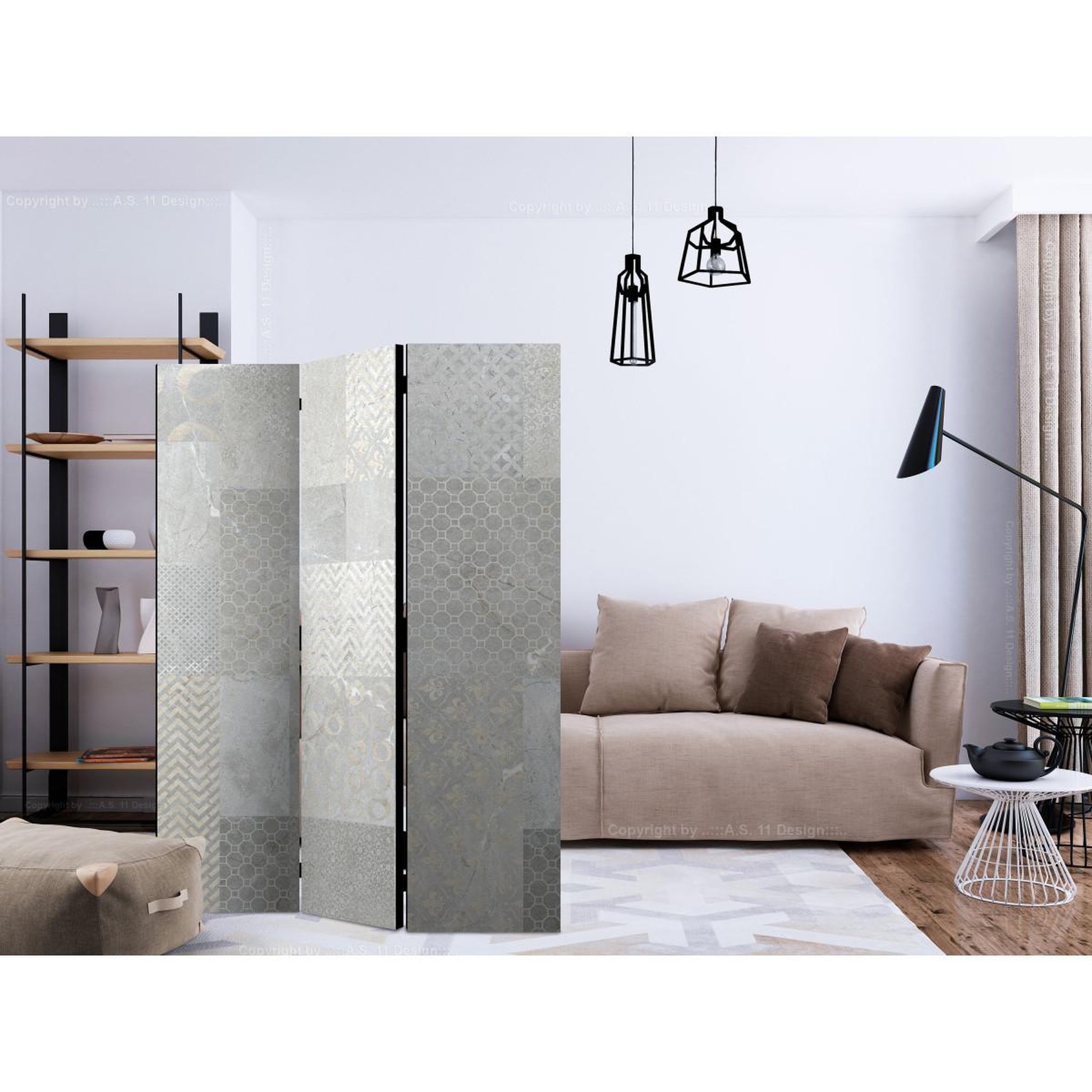 Voir la diapositive 2 : Paris Prix Paravent 3 volets  tiles  135x172cm