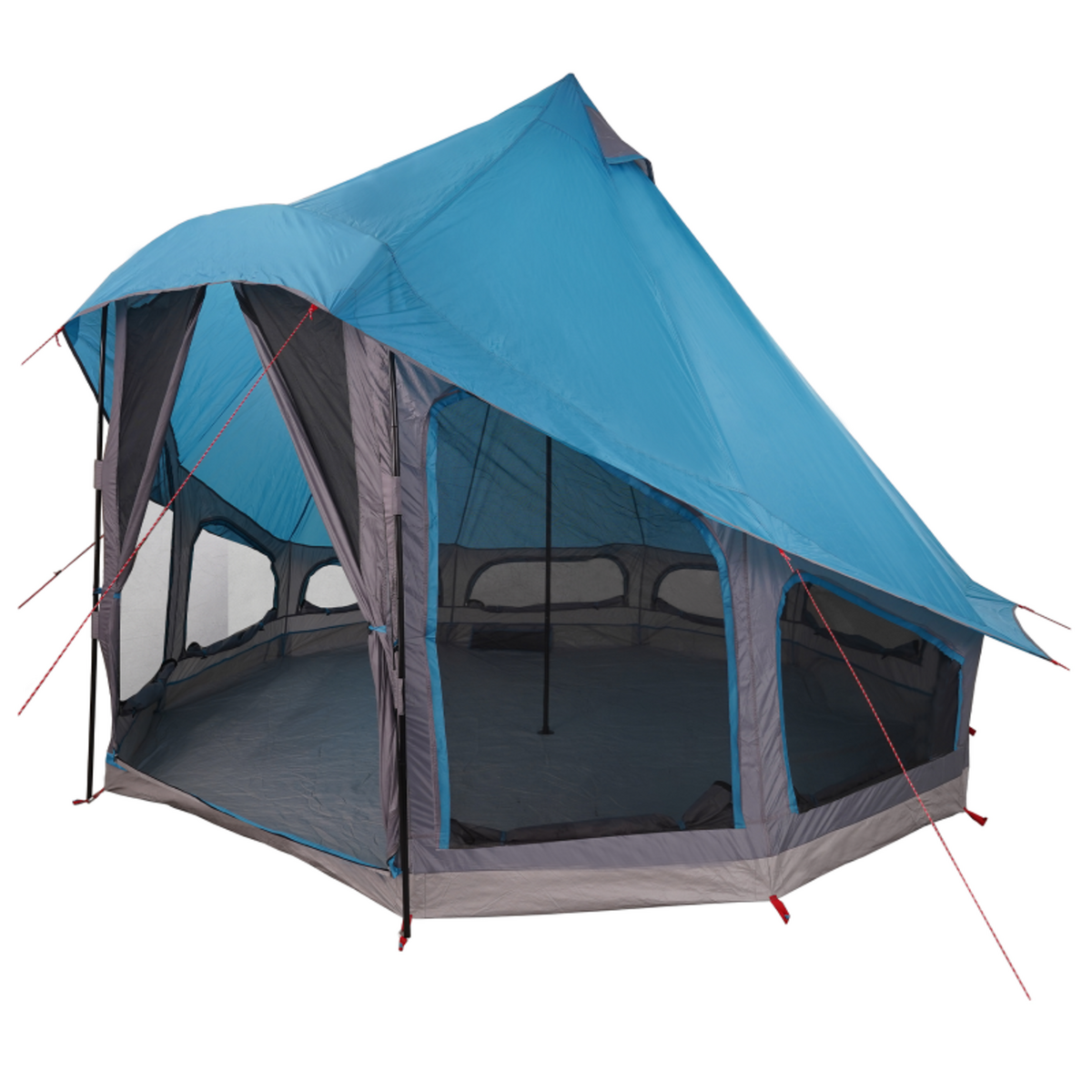 VIDAXL Tente familiale tipi bleue imperméable pour 6 personnes