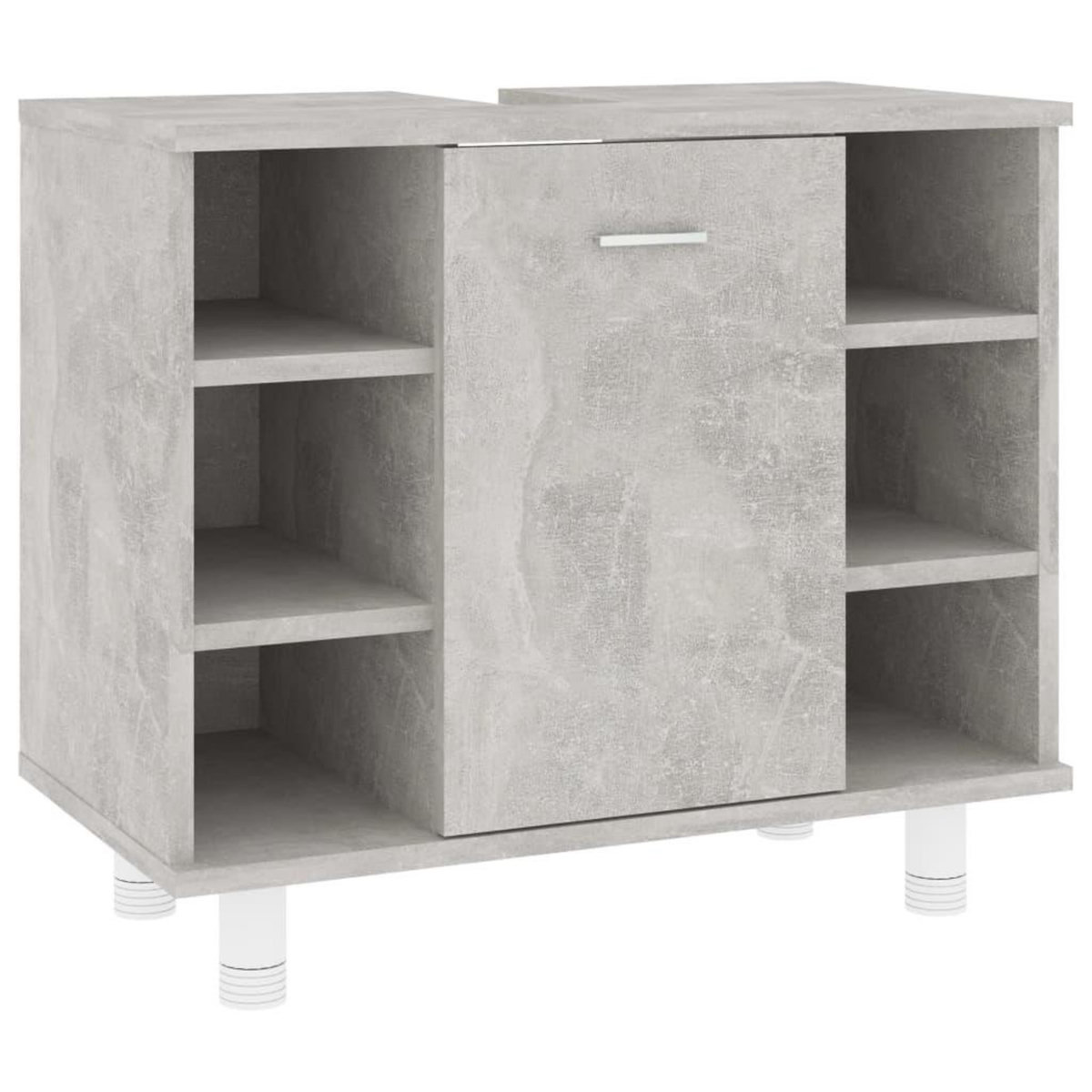 VIDAXL Armoire de salle de bain Gris beton Bois d'ingenierie