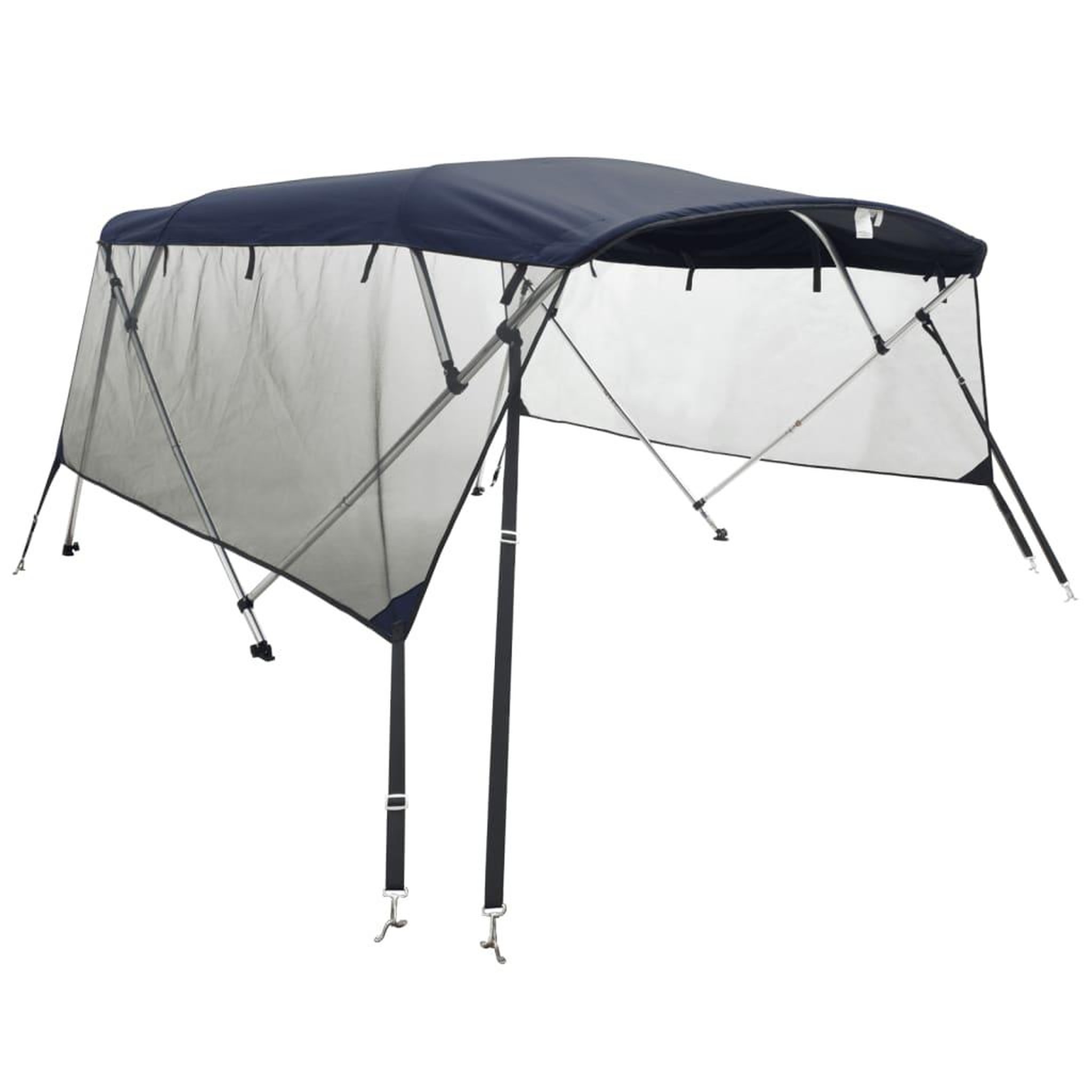 Voir la diapositive 2 : VIDAXL Toit bimini a 4 arceaux parois en maille 243x(185-198)x137 cm
