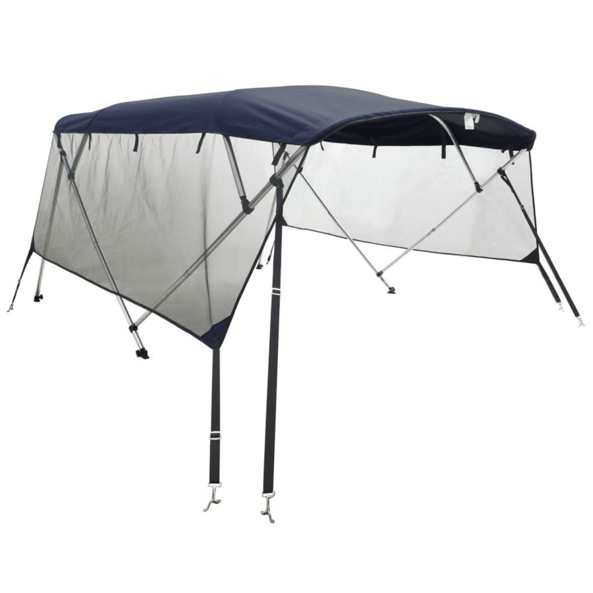 VIDAXL Toit bimini a 4 arceaux parois en maille 243x(185-198)x137 cm