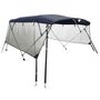 Voir la diapositive 2 : VIDAXL Toit bimini a 4 arceaux parois en maille 243x(185-198)x137 cm