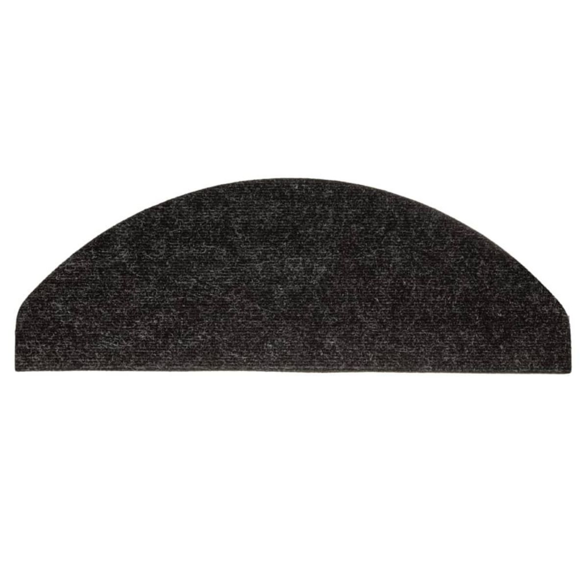 VIDAXL Tapis d'escalier autocollants 15 pcs 65x22,5x3,5 cm Anthracite