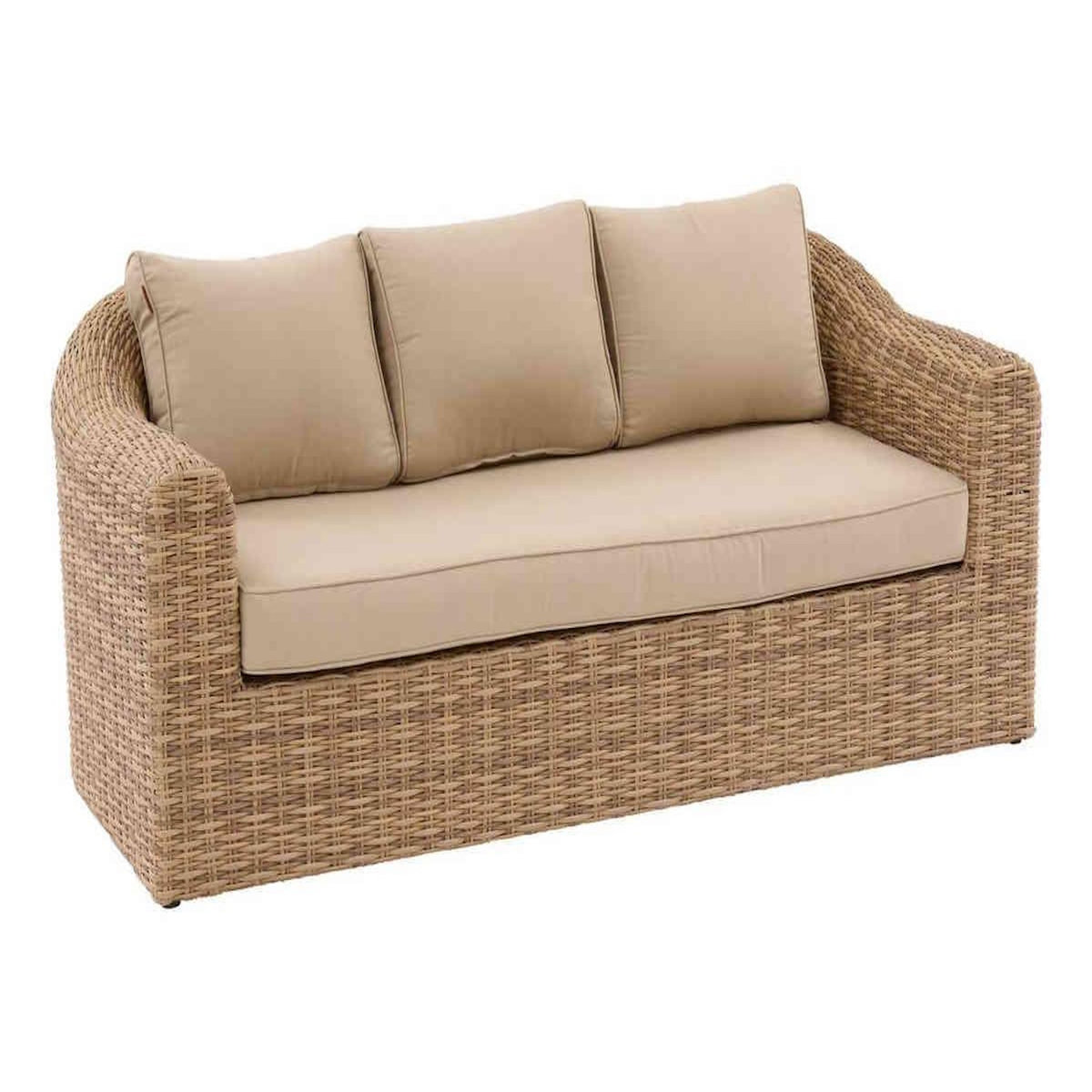 HESPERIDE Salon de jardin en résine tressée Moorea Savana - 5 places - Hespéride