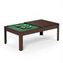 Voir la diapositive 1 : SOKKER Billard Américain convertible table 8 places KITBILL 7Ft- 226,5 x 126,5 x 80cm Plateau dînatoire et accessoires inclus - Marron