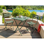 Voir la diapositive 1 : HESPERIDE Table de jardin carrée Greensboro 70 x 70 cm Olive - Hespéride