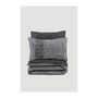 Voir la diapositive 4 : GENERIQUE Parure de lit - 129CTN64273 - 1 housse de couette 220 x 240 cm + 2 taies d'oreiller 60 x 60 cm - 100% coton ranforcé - Gris