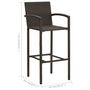 Voir la diapositive 6 : VIDAXL Ensemble de bar de jardin 5 pcs Marron
