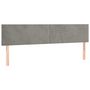 Voir la diapositive 4 : VIDAXL Tete de lit a LED Gris clair 200x5x78/88 cm Velours