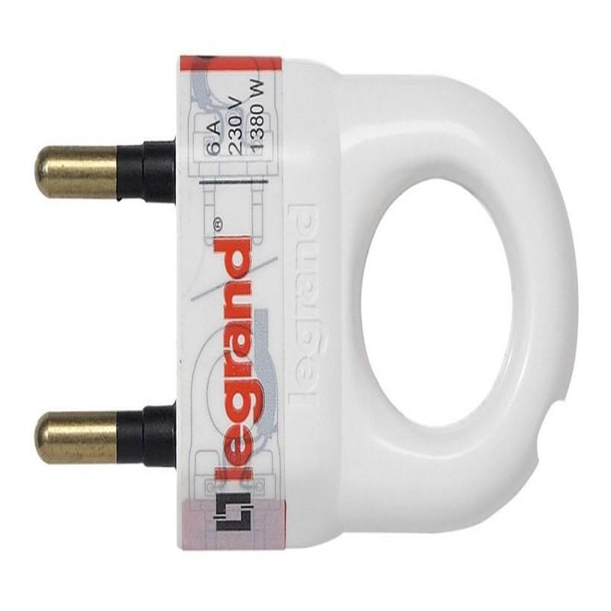 Legrand Fiche plastique d'extraction sans terre 6A - Mâle