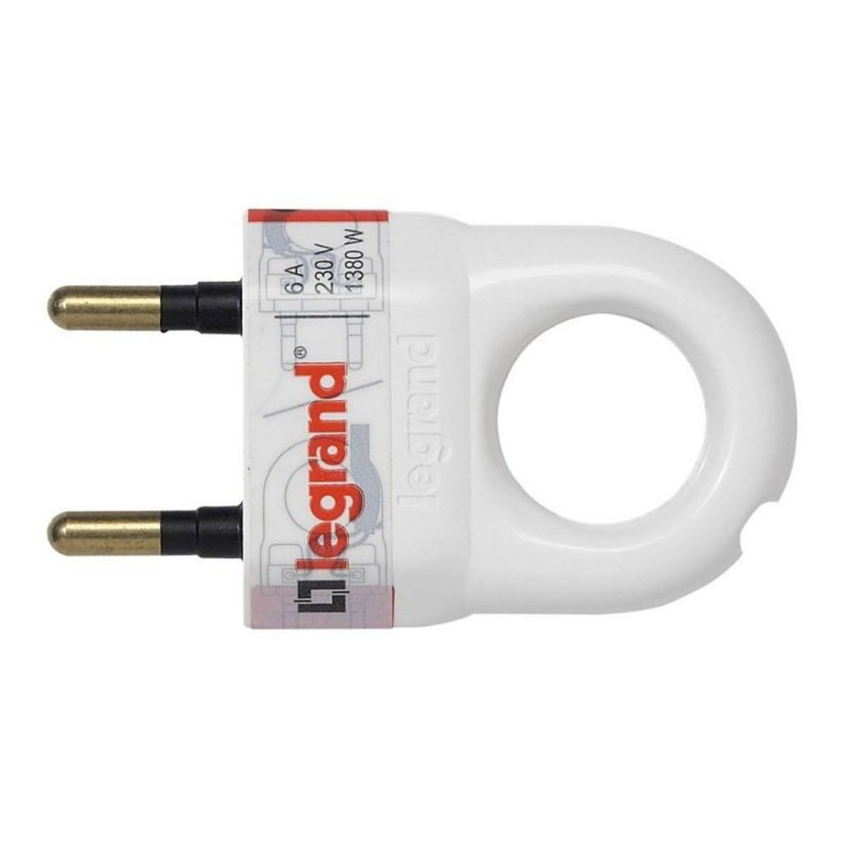 Legrand Fiche plastique d'extraction sans terre 6A - Mâle