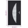 Voir la diapositive 6 : VIDAXL Porte d'entree anthracite 108x200 cm PVC