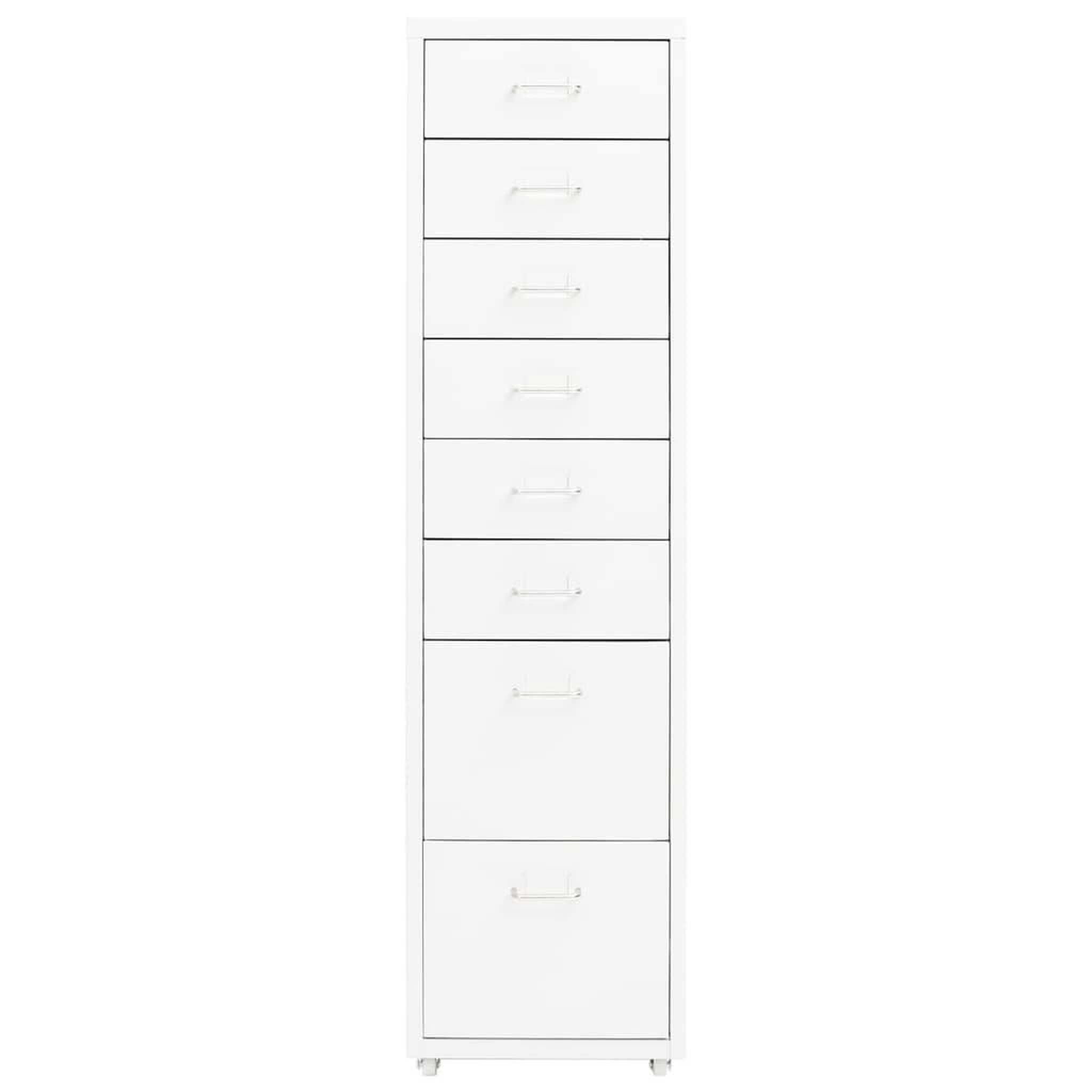 Voir la diapositive 2 : VIDAXL Classeur mobile Blanc 28x41x109 cm Metal