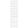 Voir la diapositive 2 : VIDAXL Classeur mobile Blanc 28x41x109 cm Metal