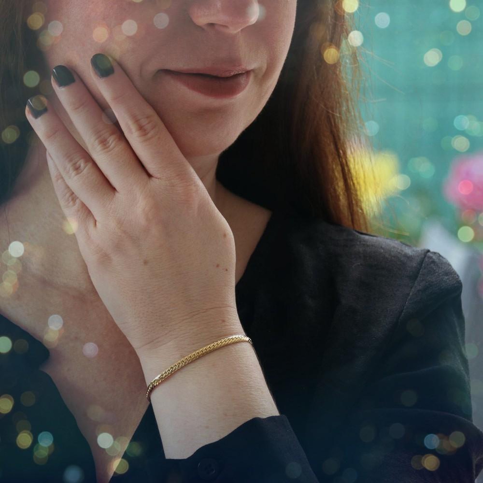 Voir la diapositive 2 : L'ATELIER D'AZUR Bracelet Or Jaune Maille Anglaise - Femme