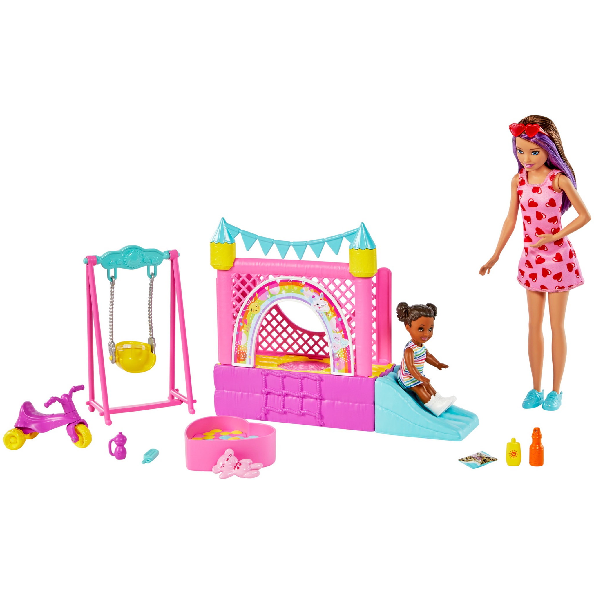 Voir la diapositive 5 : BARBIE Poupée Barbie Skipper aire de jeux 