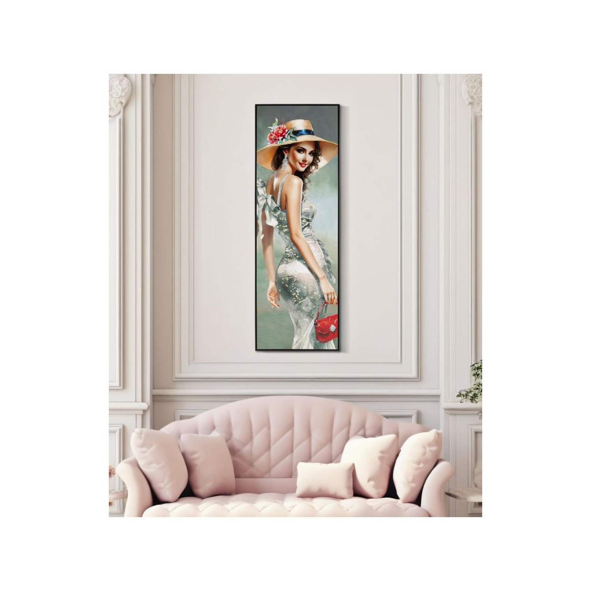 Voir la diapositive 6 : Paris Prix Tableau peinture  elegant i  52x152cm multicolore