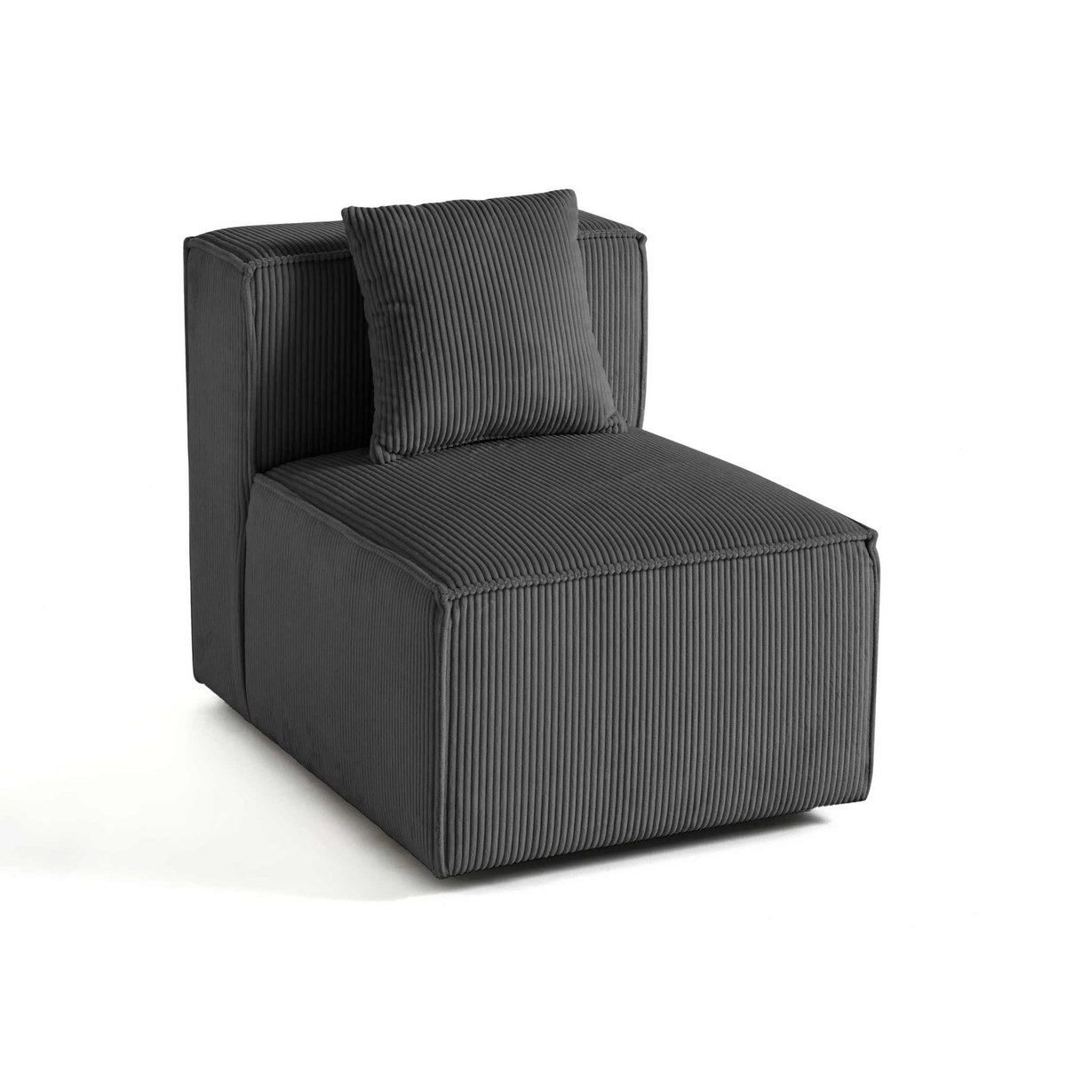 LISA DESIGN Arty - module d'assise - en velours côtelé