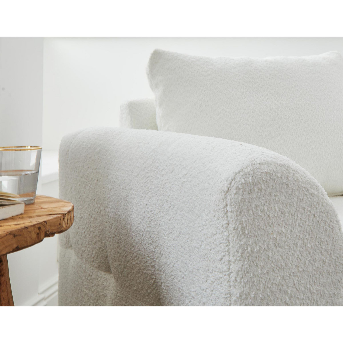 LISA DESIGN Rune - fauteuil - en tissu bouclette