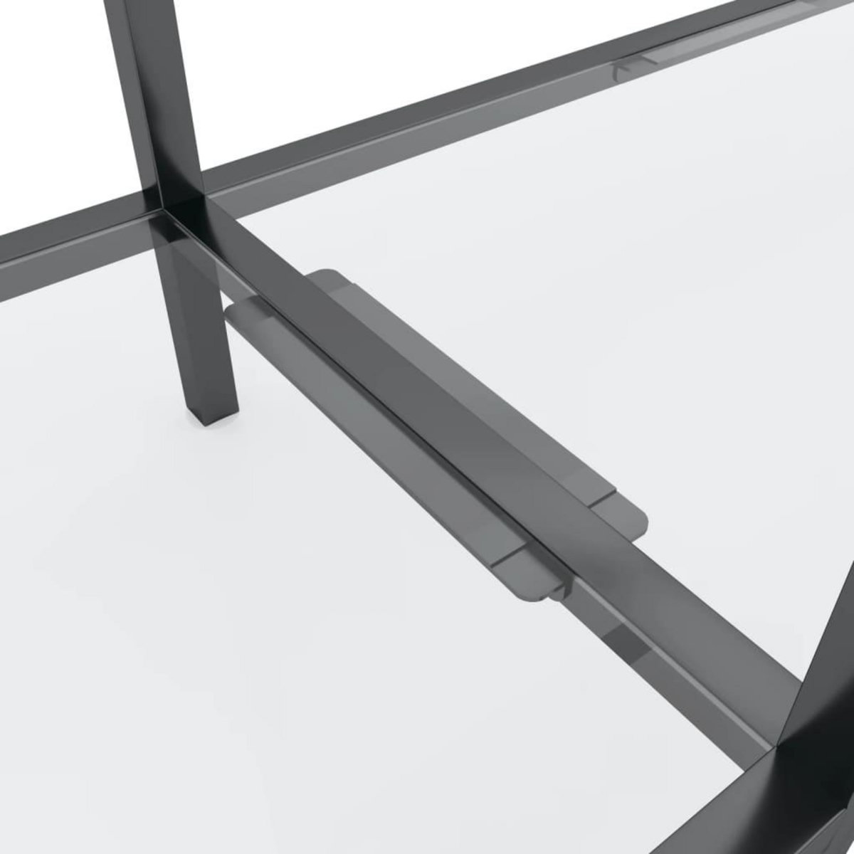 VIDAXL Table console Transparent 220x35x75,5 cm Verre trempe