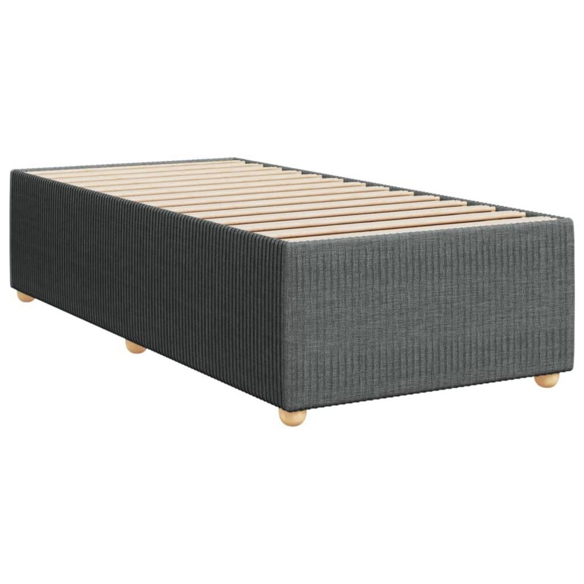 VIDAXL Cadre de lit sans matelas gris fonce simple tissu