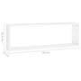 Voir la diapositive 6 : VIDAXL Etageres cube murales 4pcs Blanc 80x15x26,5cm bois d'ingenierie
