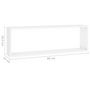 Voir la diapositive 6 : VIDAXL Etageres cube murales 4pcs Blanc 80x15x26,5cm bois d'ingenierie