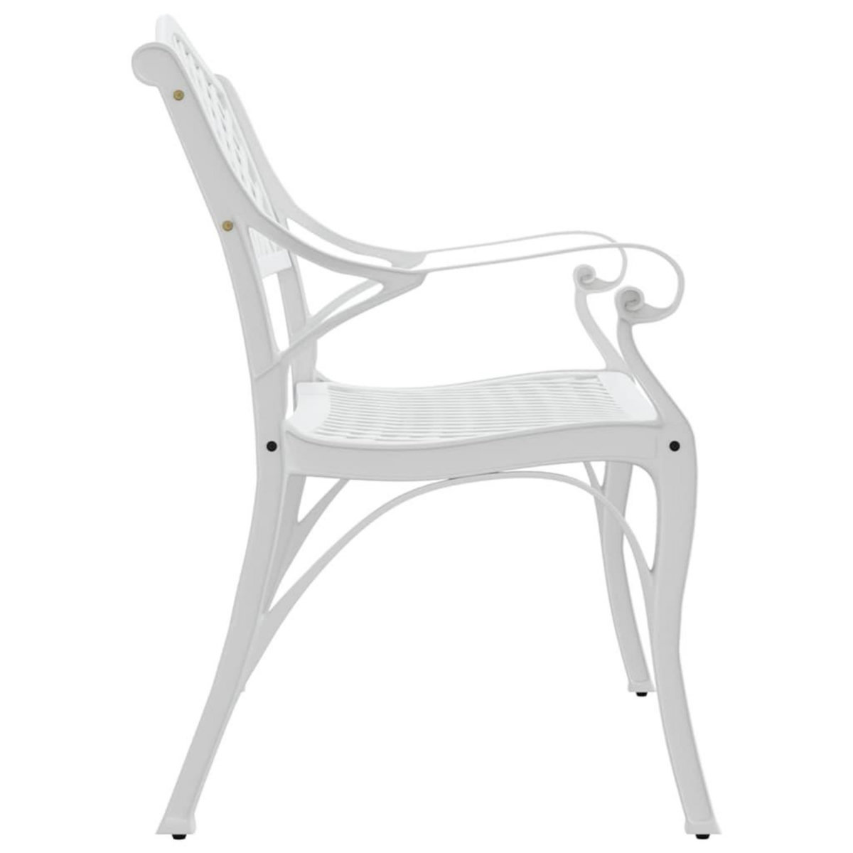 VIDAXL Banc de jardin 102 cm aluminium coule blanc