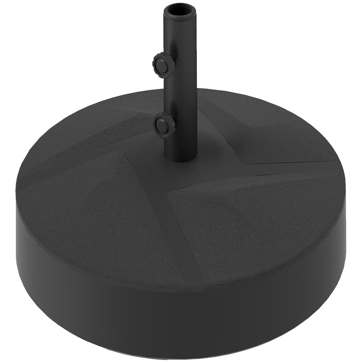 OUTSUNNY Pied de parasol rond mât dia. 36-48 mm - 56 x 56 x 40 cm - noir