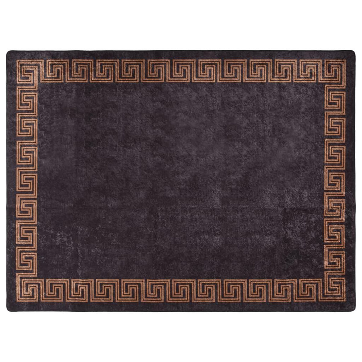 VIDAXL Tapis lavable noir et dore 400x300 cm antiderapant