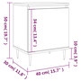 Voir la diapositive 6 : VIDAXL Tables de chevet 2pcs chene sonoma 40x30x50cm bois d'ingenierie