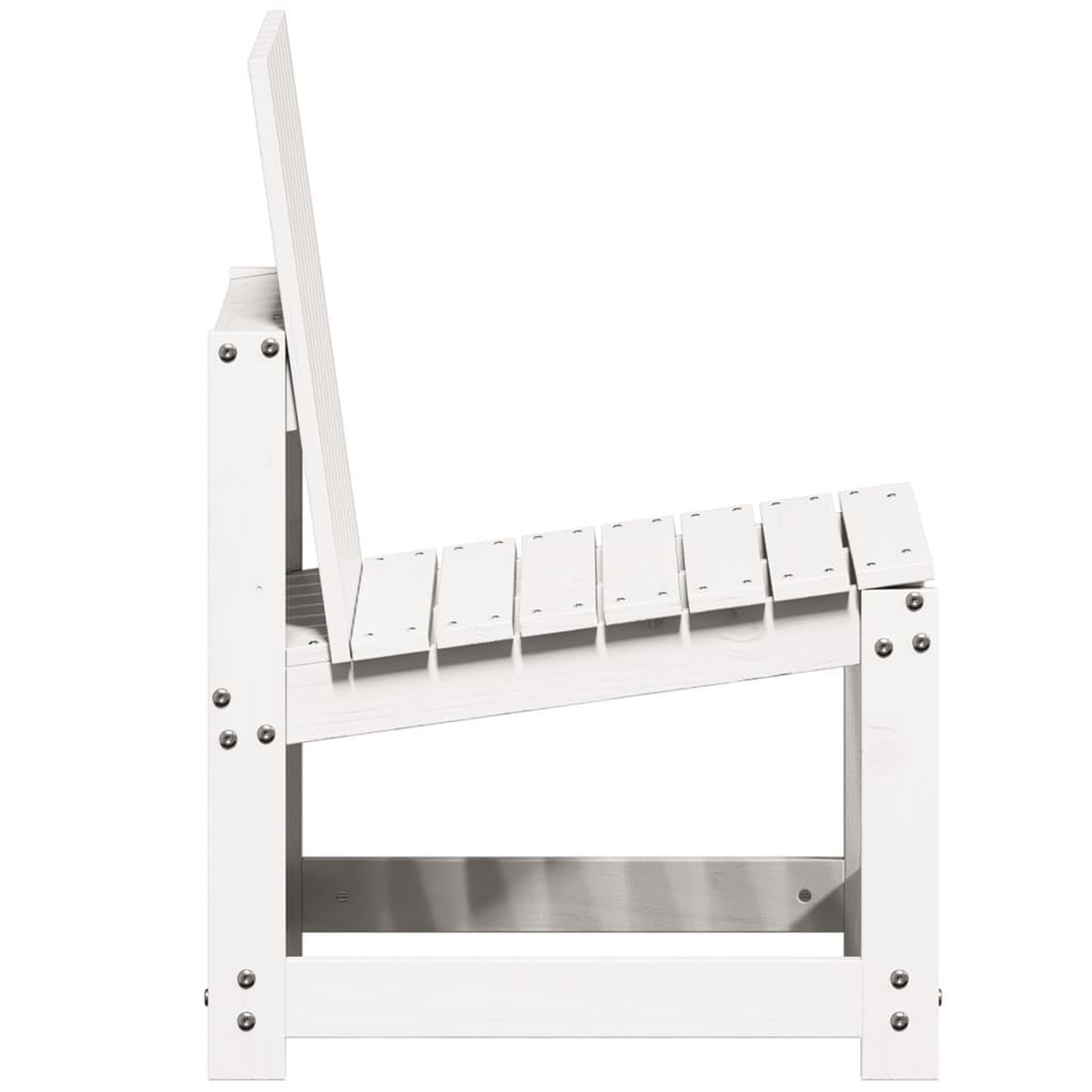 Voir la diapositive 5 : VIDAXL Chaise de jardin blanc 50,5x55x77 cm bois de pin massif