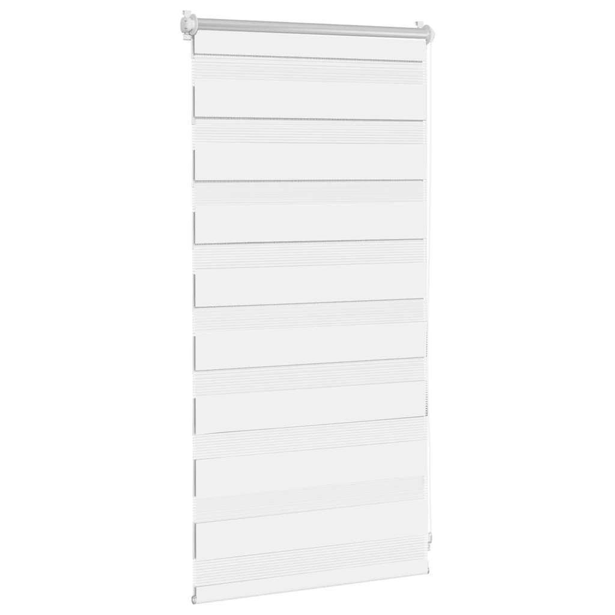 Voir la diapositive 3 : VIDAXL Store venitien zebre 40,9 x 100 cm, largeur du tissu 36,7 cm, blanc
