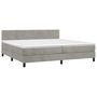 Voir la diapositive 4 : VIDAXL Sommier a lattes de lit avec matelas LED Gris clair 200x200 cm