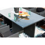 Voir la diapositive 6 : CONCEPT USINE Table et chaises 10 places encastrables en résine noir-noir MIAMI