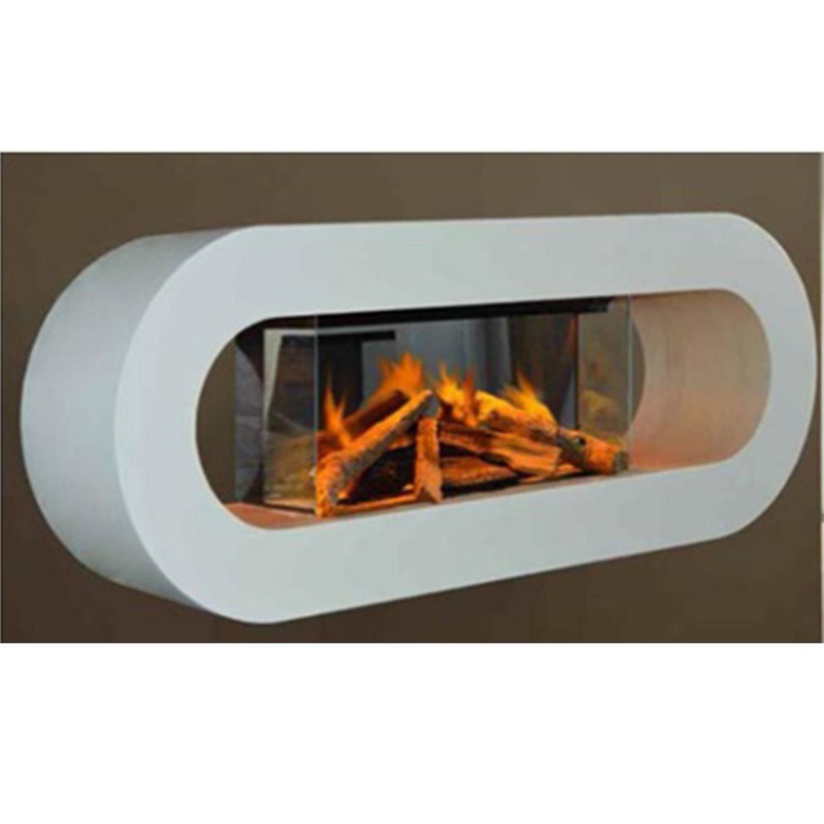 Chemin'arte Cheminée électrique 2000w blanc - ovalia