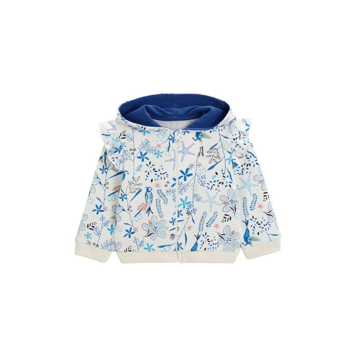 Petit Béguin Sweat à capuche zippé bébé Océan d'amour