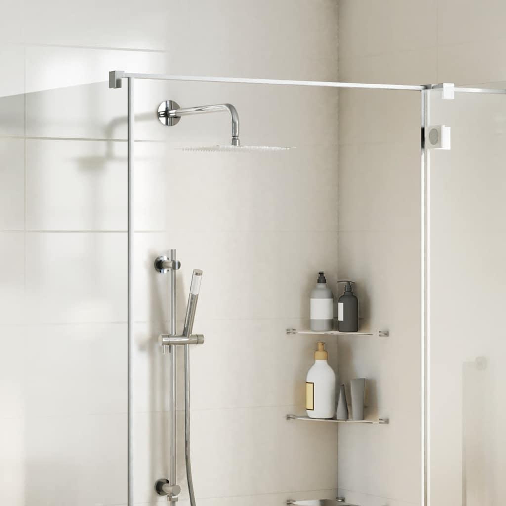 VIDAXL Pomme de douche pluie acier inoxydable 304 25x25 cm carree